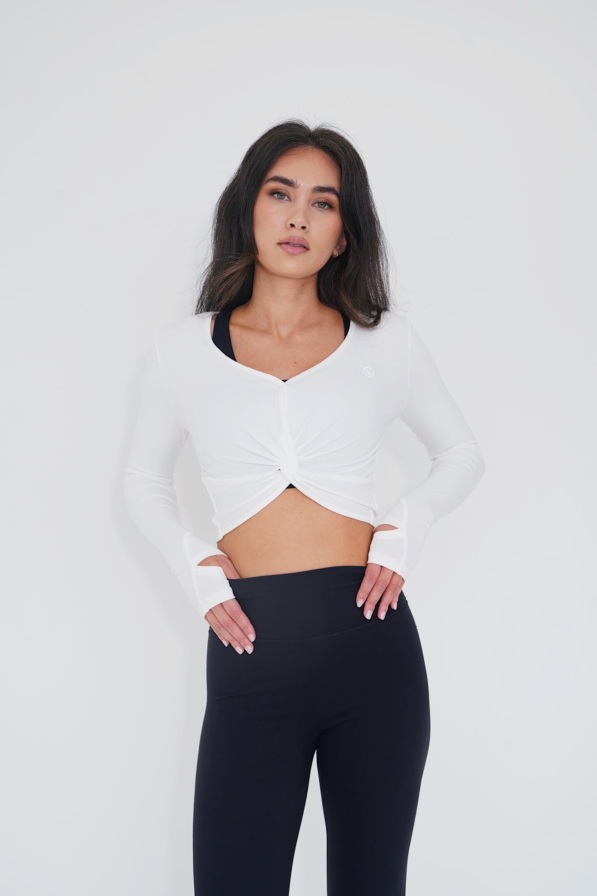 I Release Doubt Buttery Soft White Long Sleeve Crop Top 5
