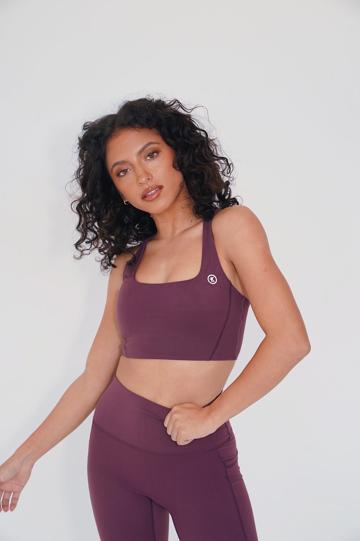 The More I Give, The More I Receive Elegant Plum Comfort Stretch Sports Bra 9