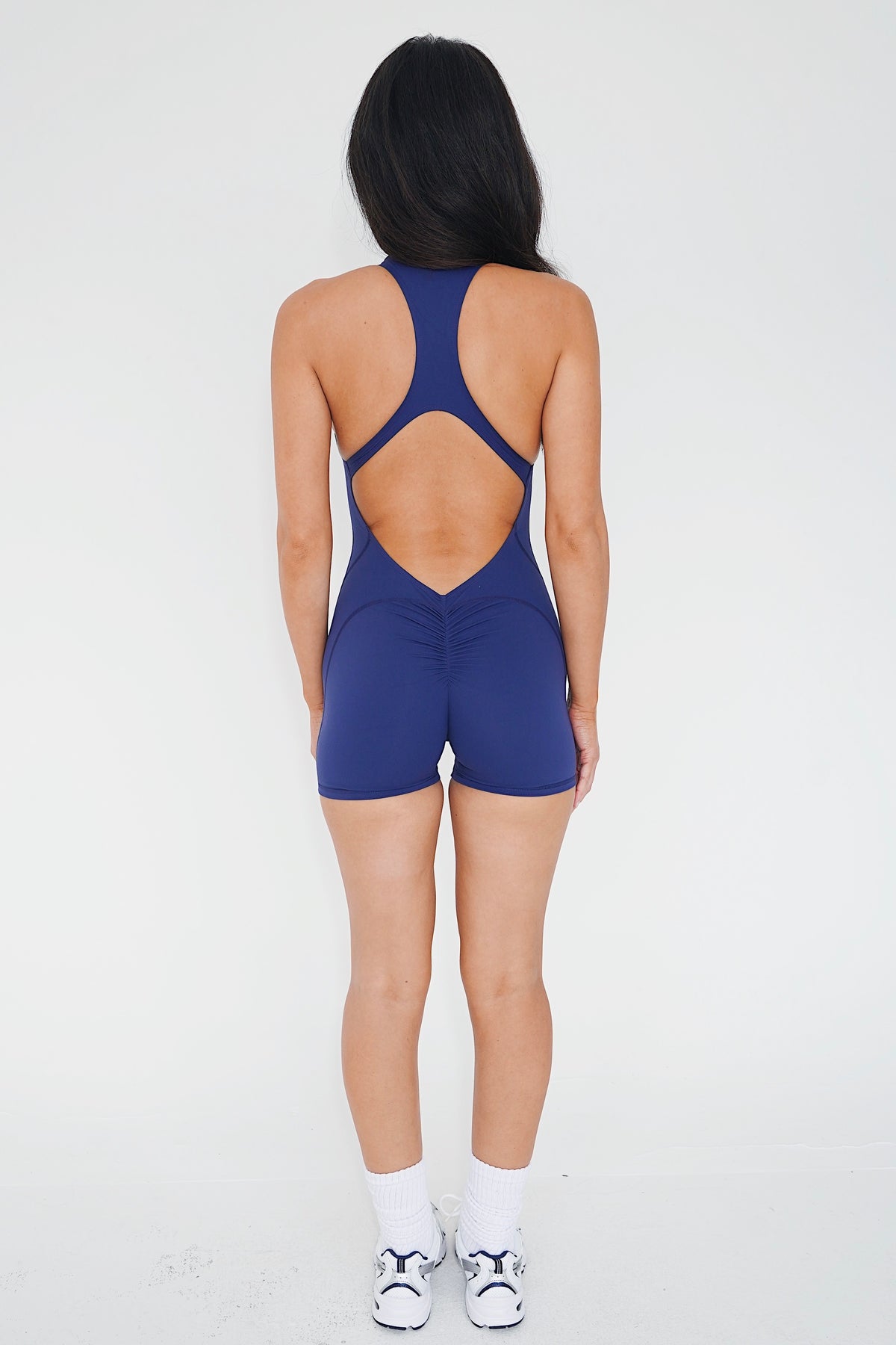 I am Limitless Zipper Bodysuit in Navy 5