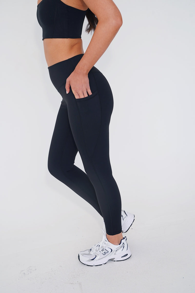 The More I Give, The More I Receive Essential Black Legging alt