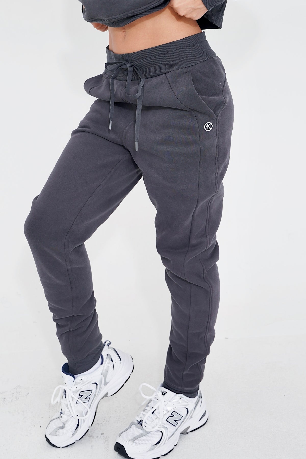 I Make Good Decisions Drawstring Warm Plush Graphite Ash Jogger Sweatpants 1
