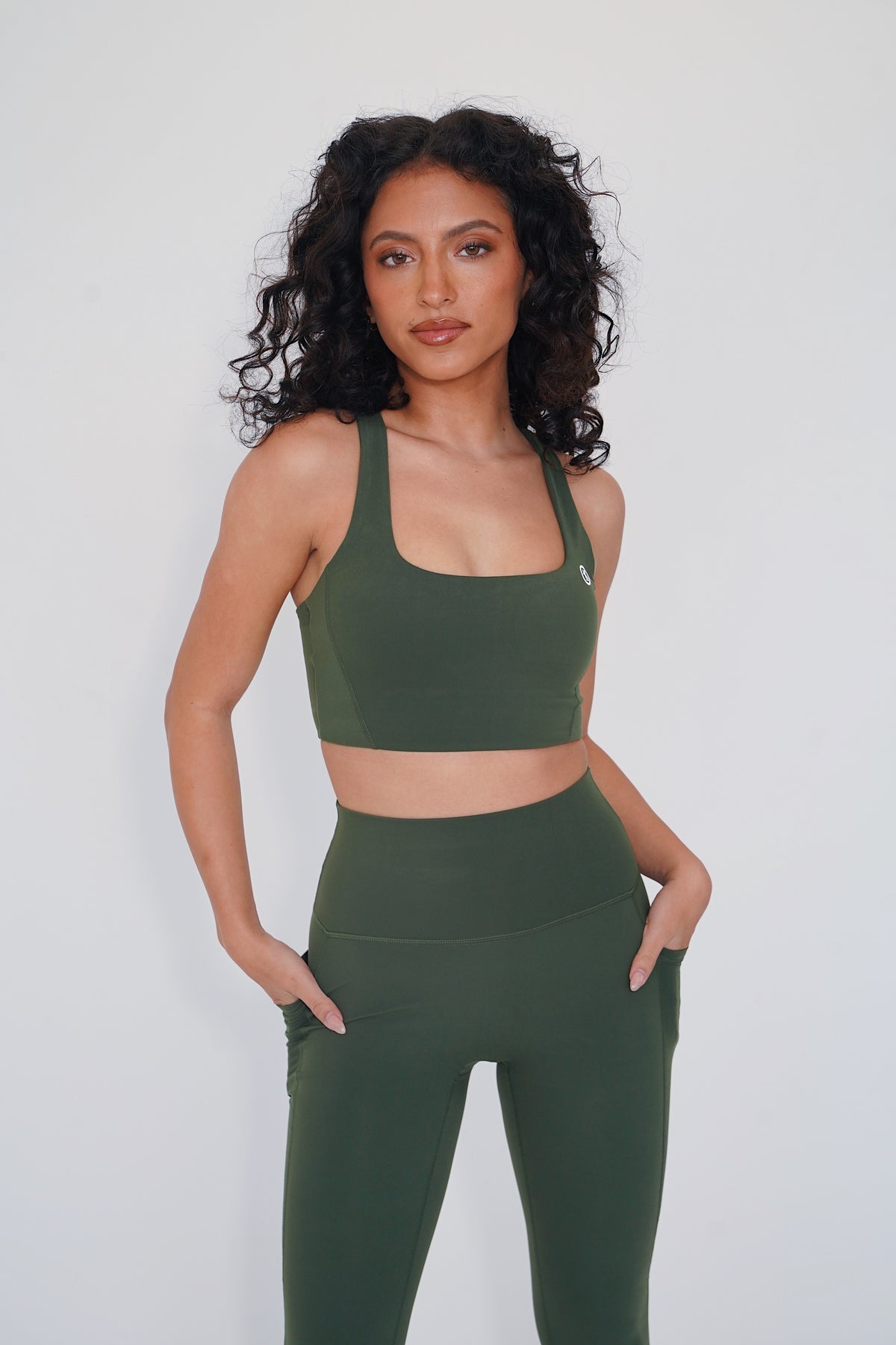 The More I Give, The More I Receive Natural Olive Comfort Stretch Sports Bra 6