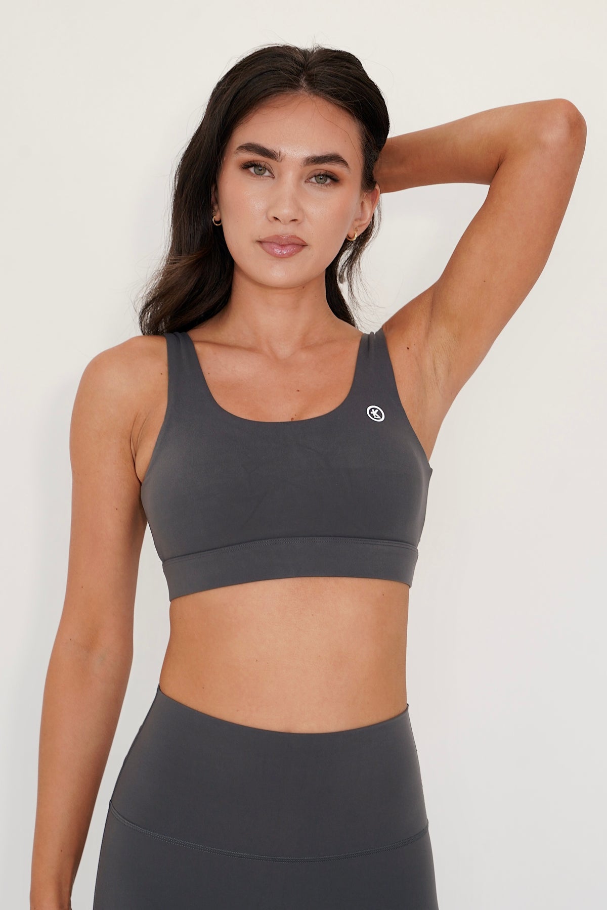 I am Beautifully Radiant Quick Dry Dark Gray Sports Bra 8