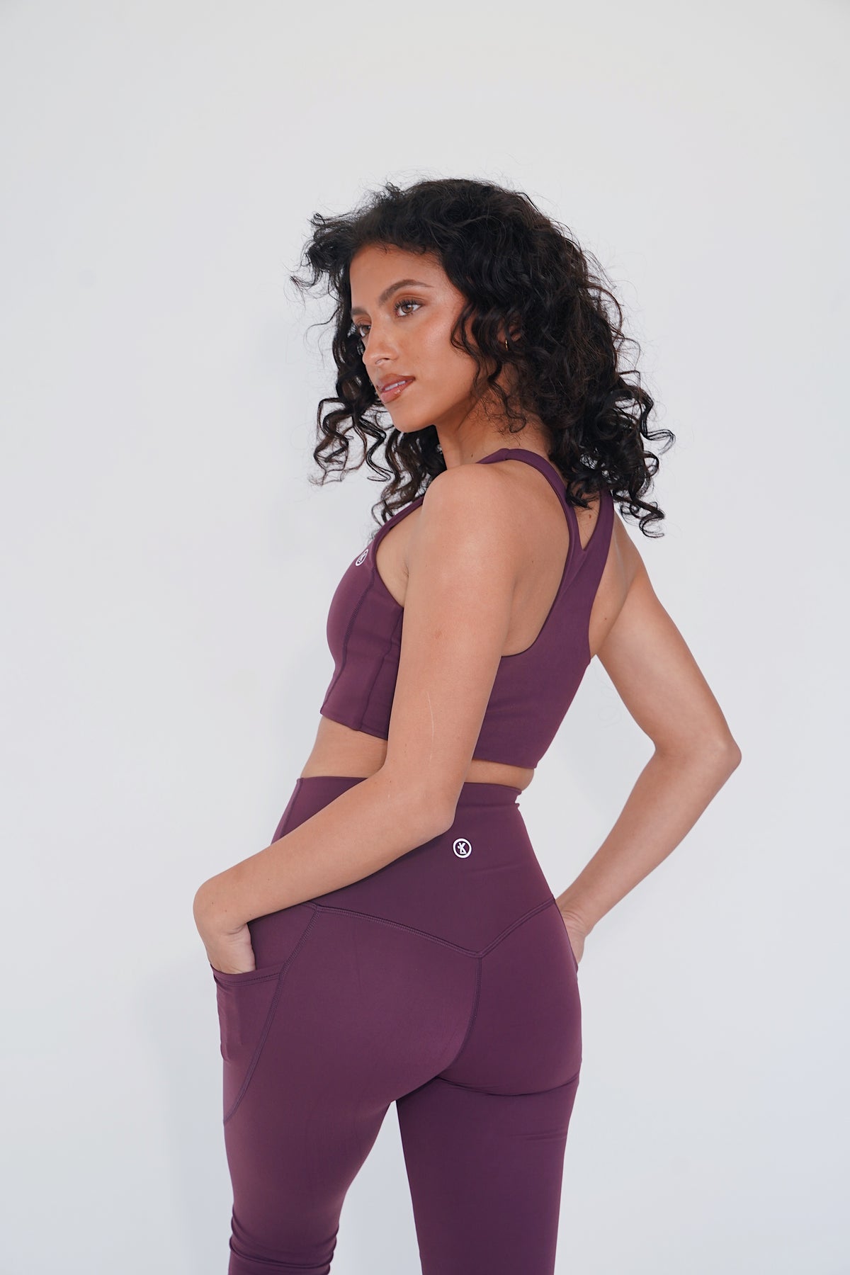 The More I Give, The More I Receive Elegant Plum Comfort Stretch Sports Bra 12