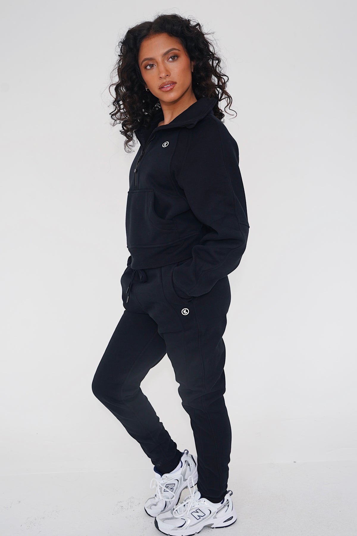 I Make Good Decisions Drawstring Warm Plush Black Jogger Sweatpants 3