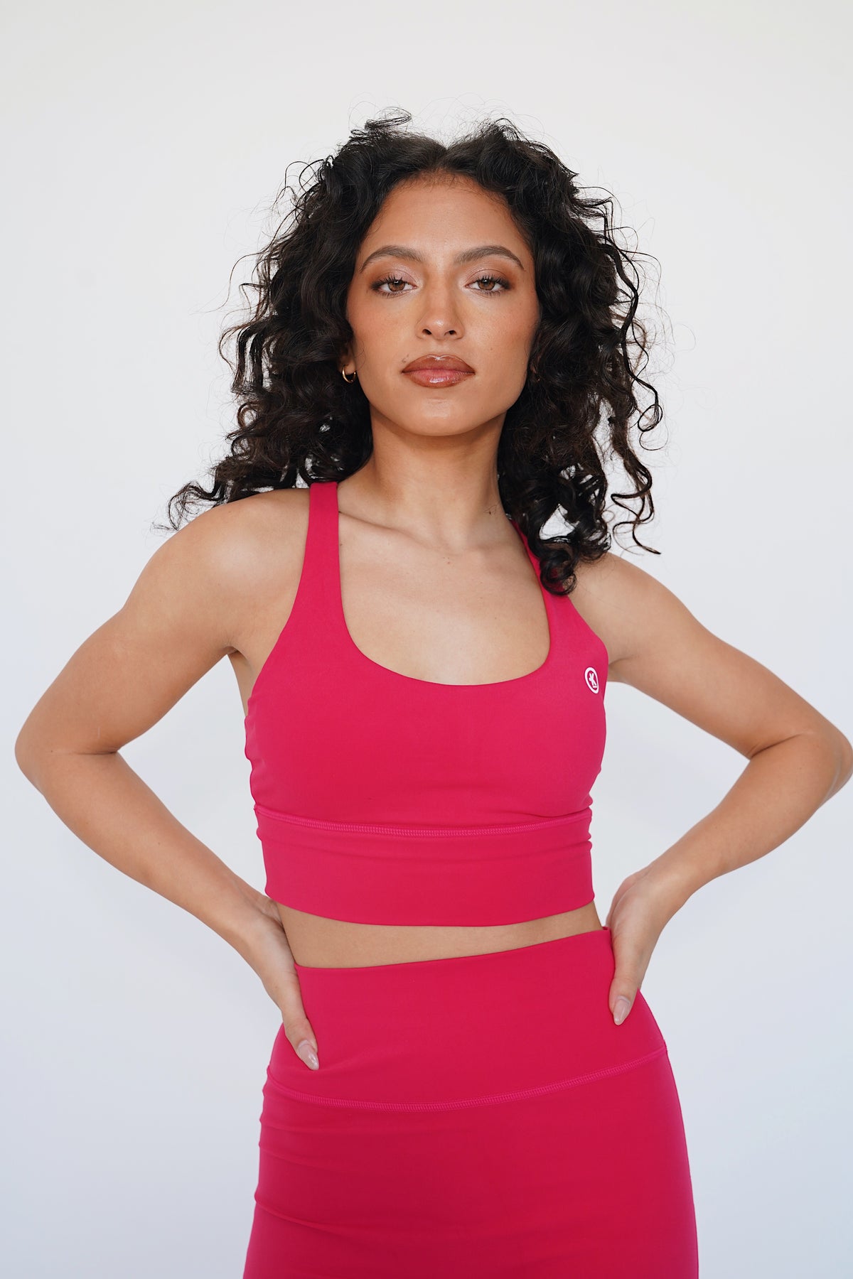 I am Bold Comfortably Stylish Hot Pink Yoga Top Bra 4