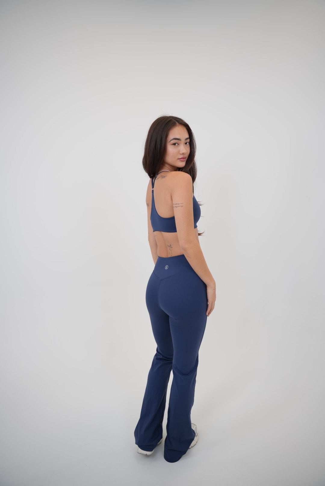I Live in Luxury Navy Blue Sports Bra 8