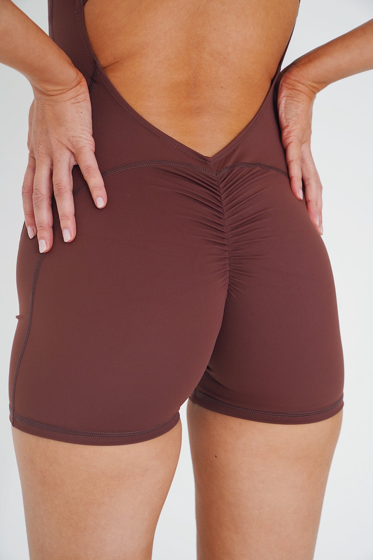 I am Limitless Zipper Bodysuit in Chocolate 6