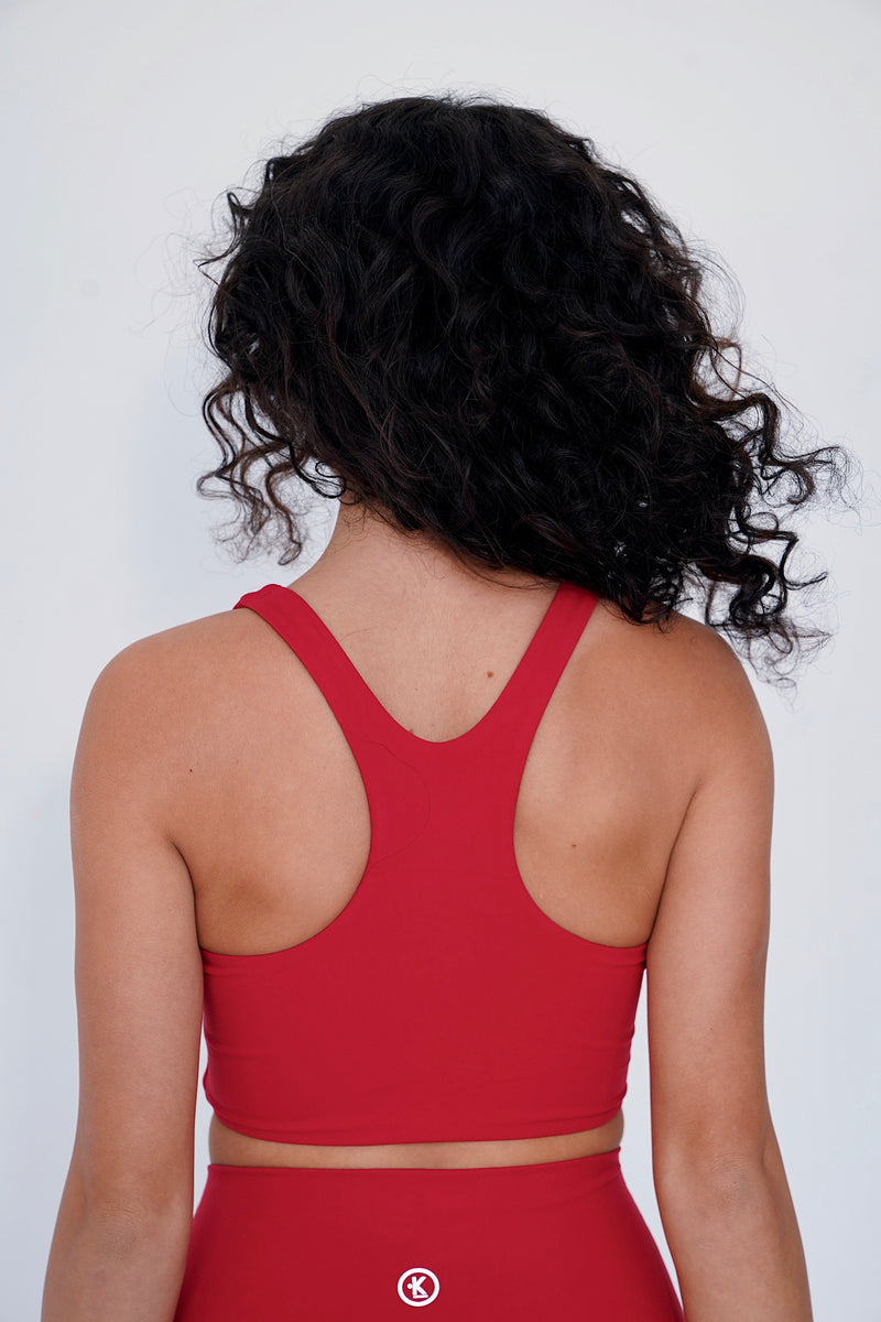 The More I Give, The More I Receive Red Comfort Stretch Sports Bra alt