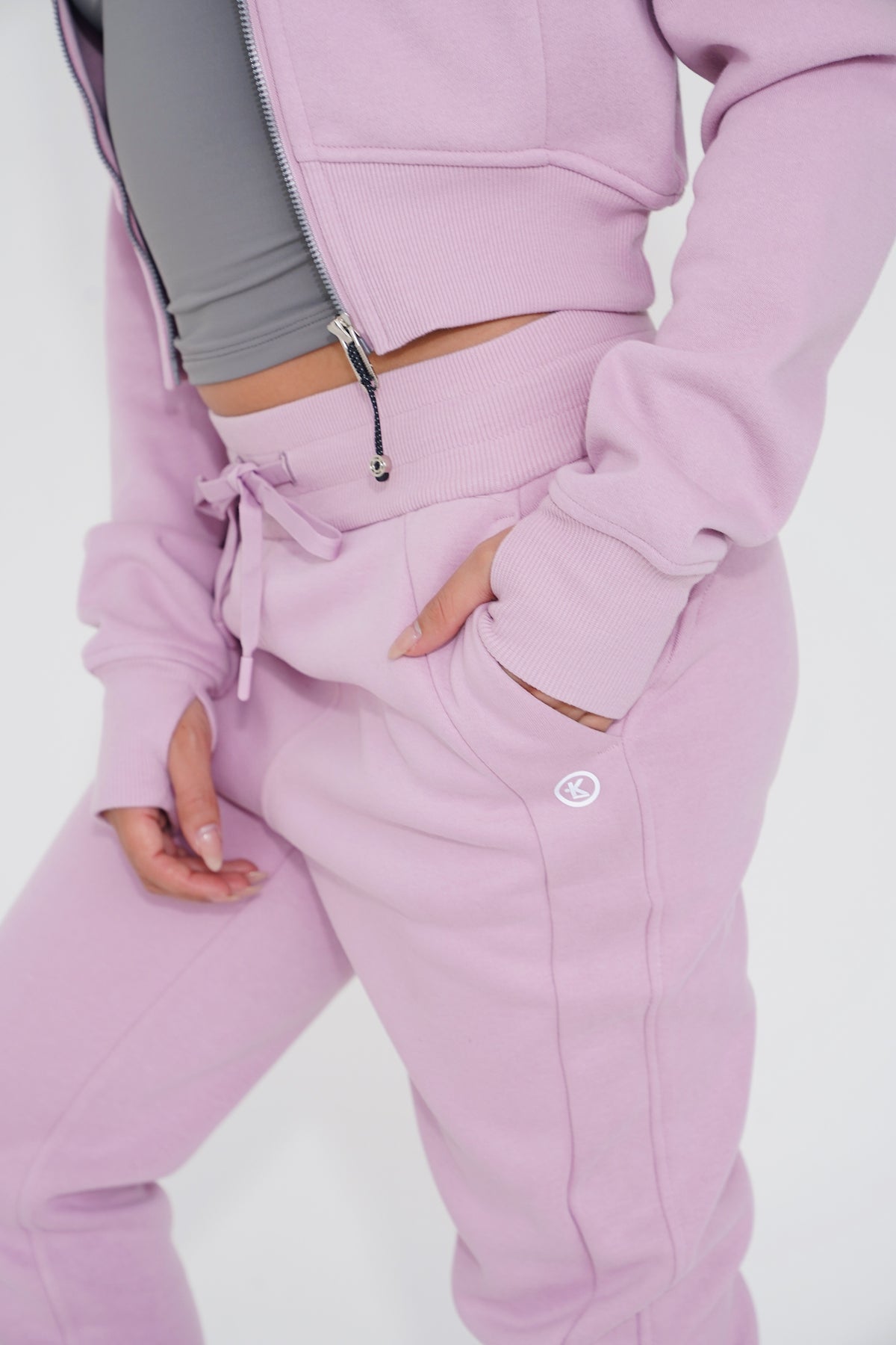 I Make Good Decisions Drawstring Warm Plush Pink Jogger Sweatpants 6