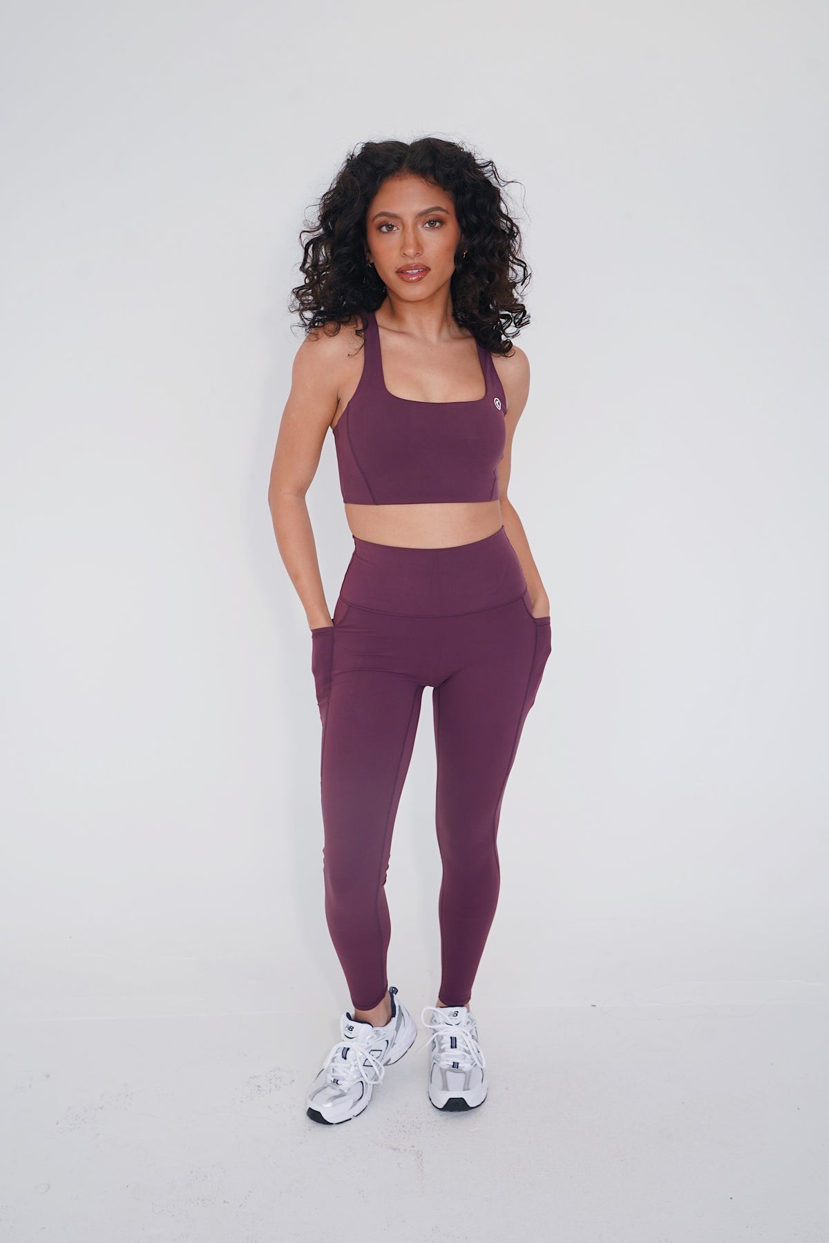 The More I Give, The More I Receive Elegant Plum Comfort Stretch Sports Bra 5
