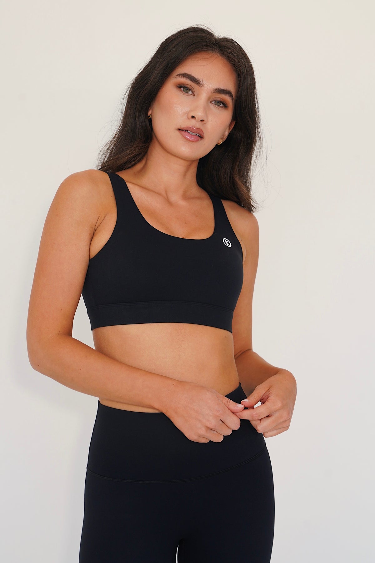 I am Beautifully Radiant Quick Dry Black Sports Bra 3