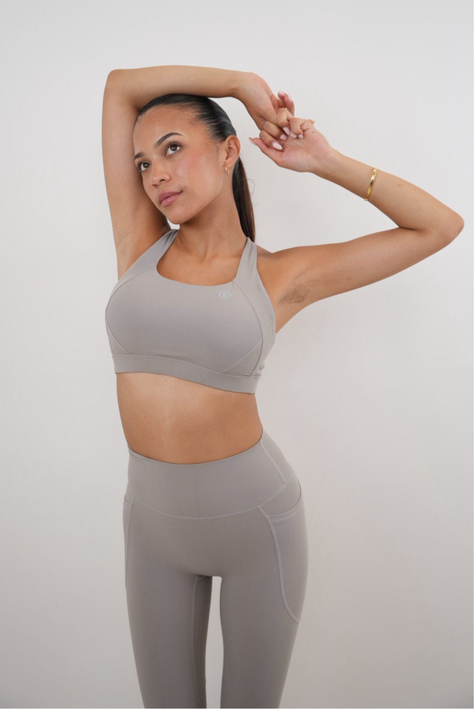 I Am Glowing Frosty Gray Quick Dry Butter Bra 1