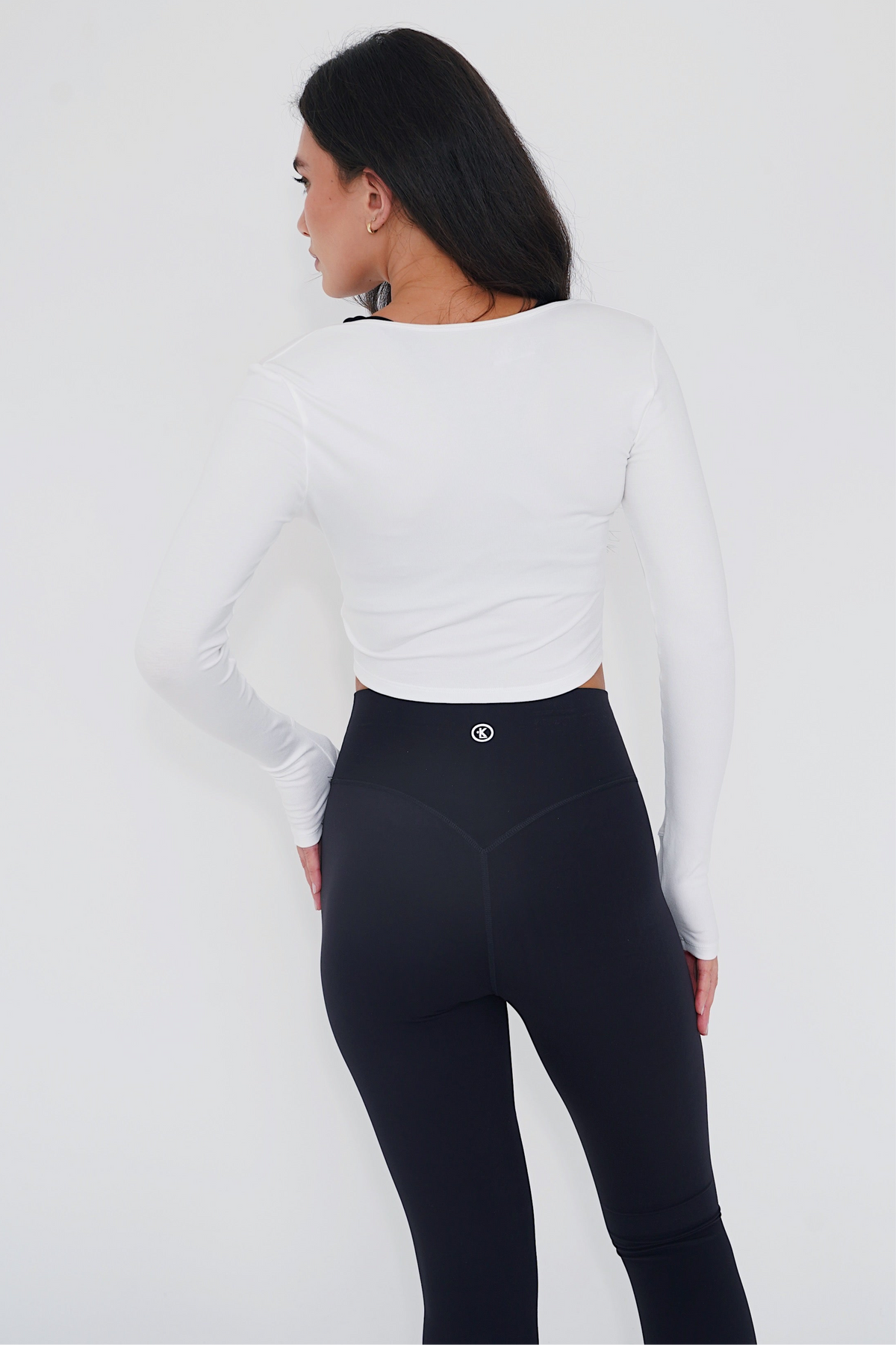 I Release Doubt Buttery Soft White Long Sleeve Crop Top 6