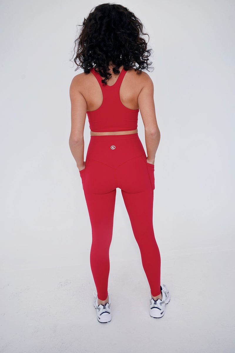 The More I Give, The More I Receive Hot Red Legging alt