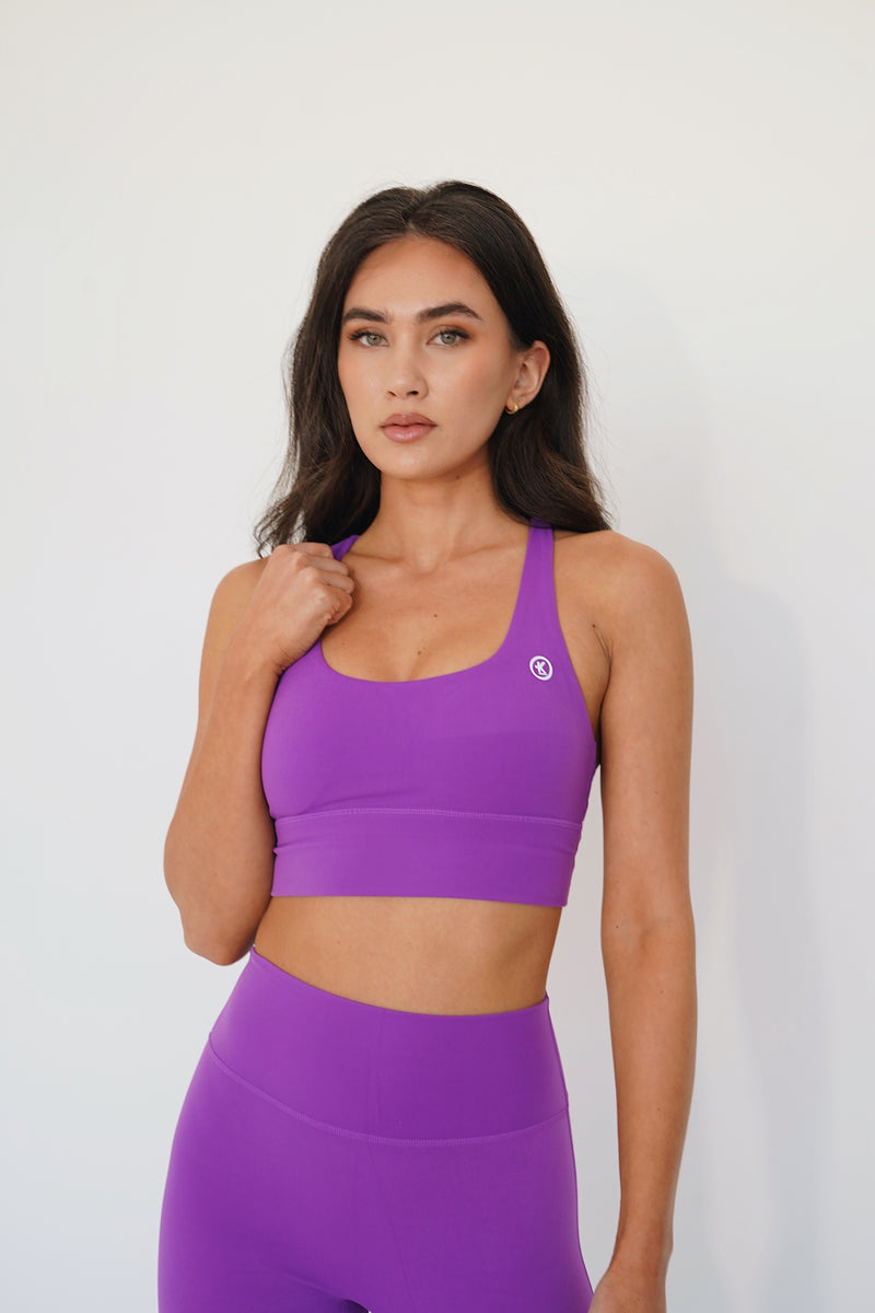 I am Bold Comfortably Stylish Purple Yoga Top Bra