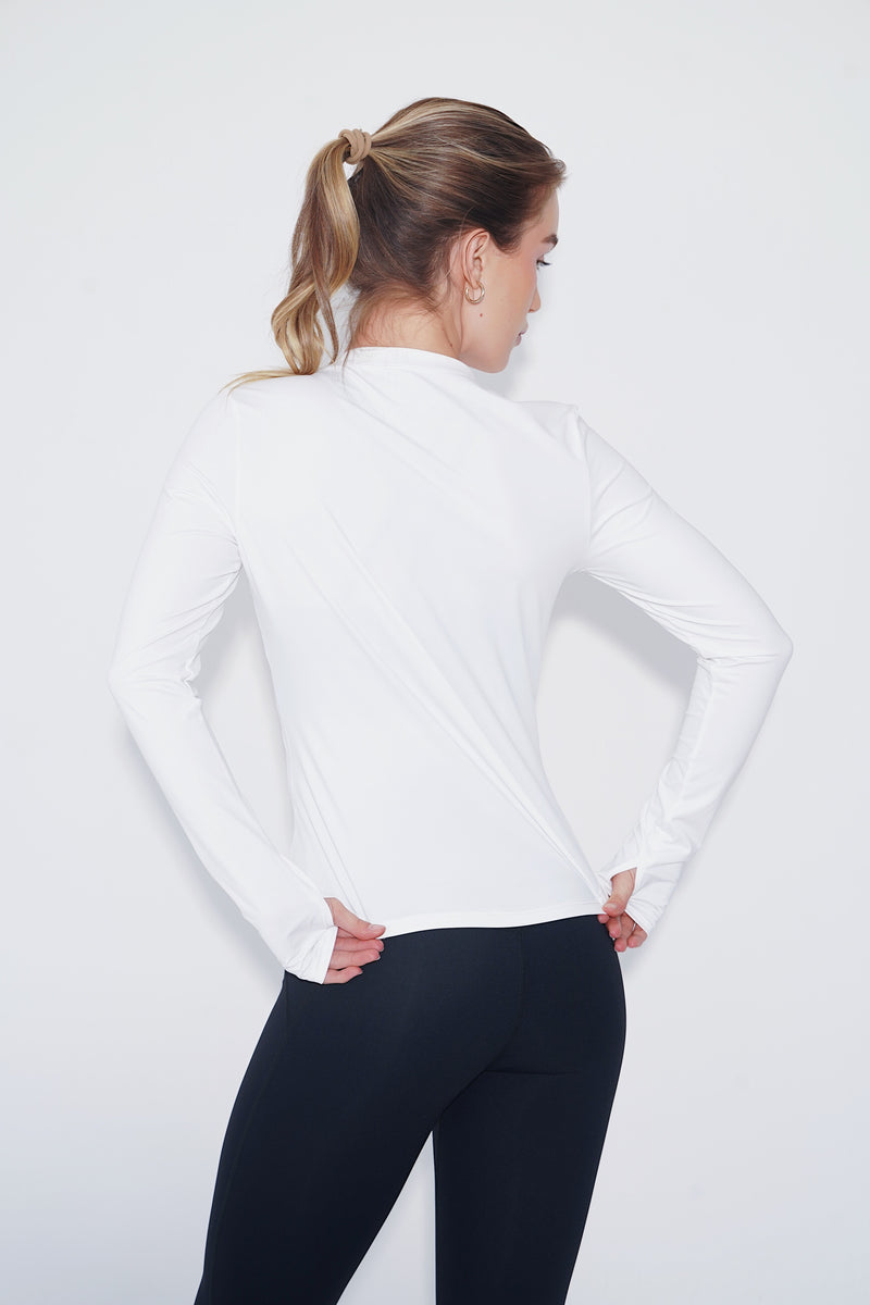 I Embrace Change Lightweight White Long Sleeve Shirt alt