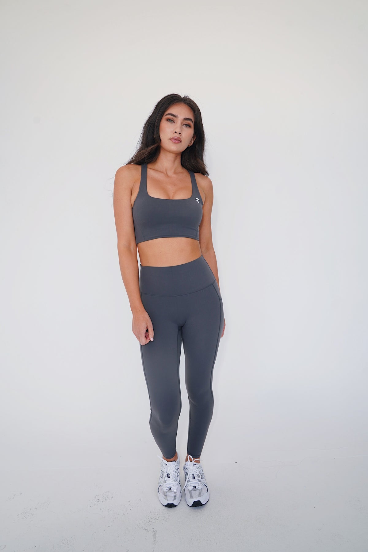 The More I Give, The More I Receive Calming Gray Comfort Stretch Sports Bra 5