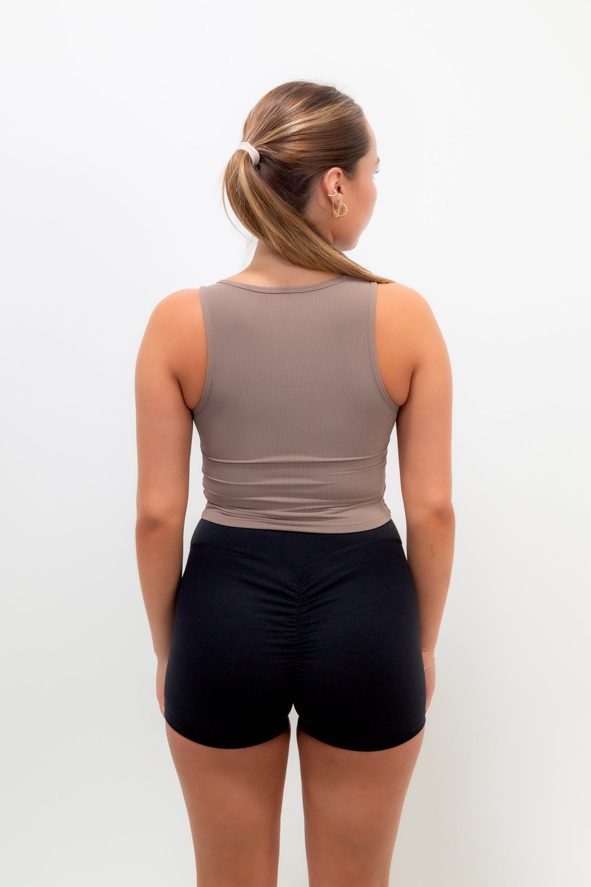 I Am Self Love Ribbed Quick-Dry Butter Taupe Tank 3