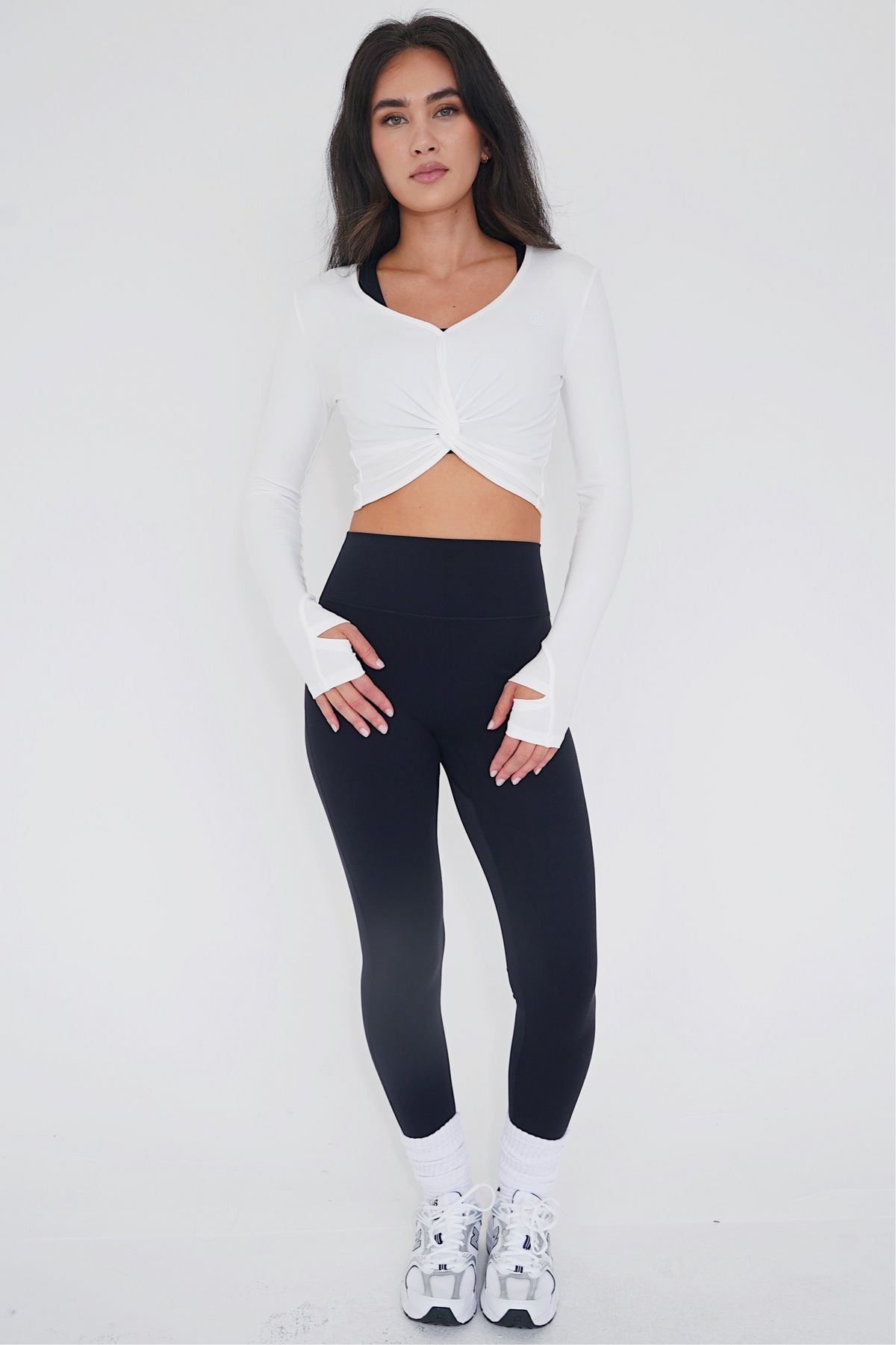 I Release Doubt Buttery Soft White Long Sleeve Crop Top 12