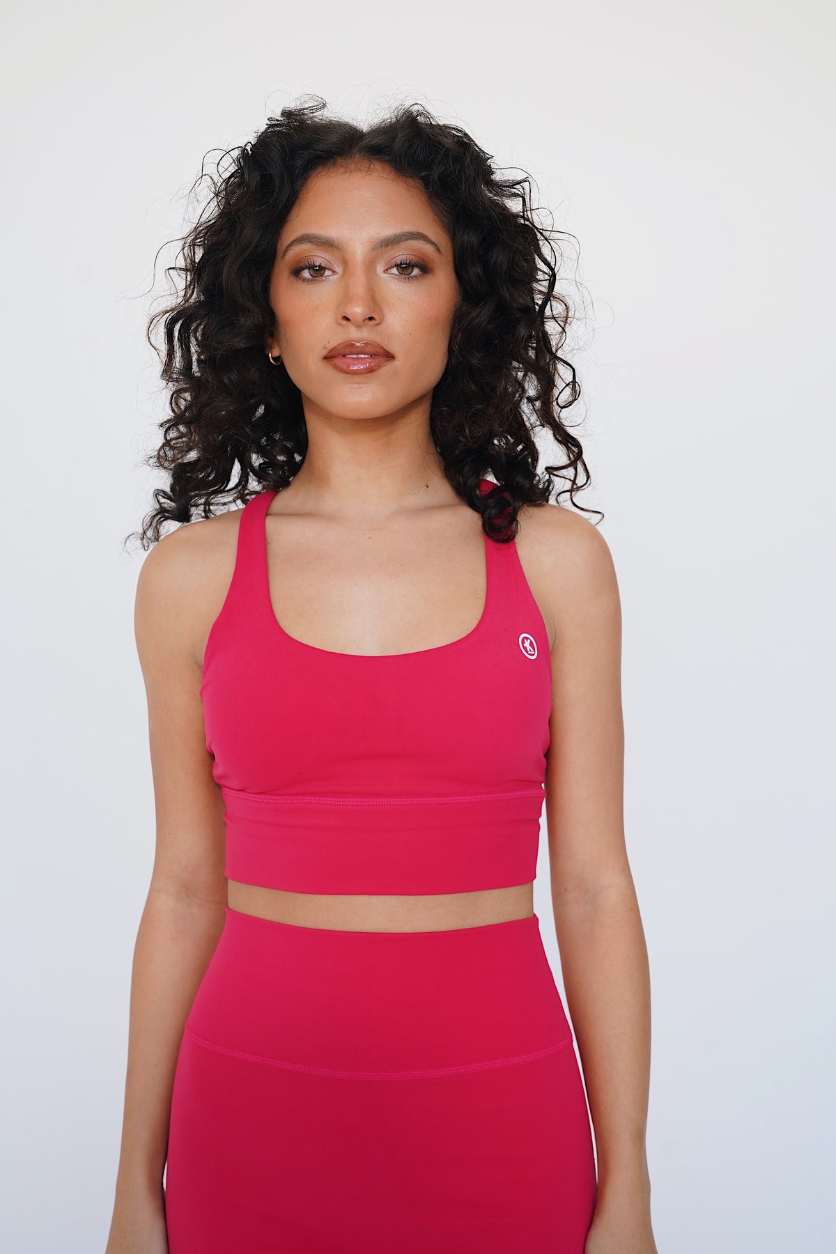 I am Bold Comfortably Stylish Hot Pink Yoga Top Bra 1