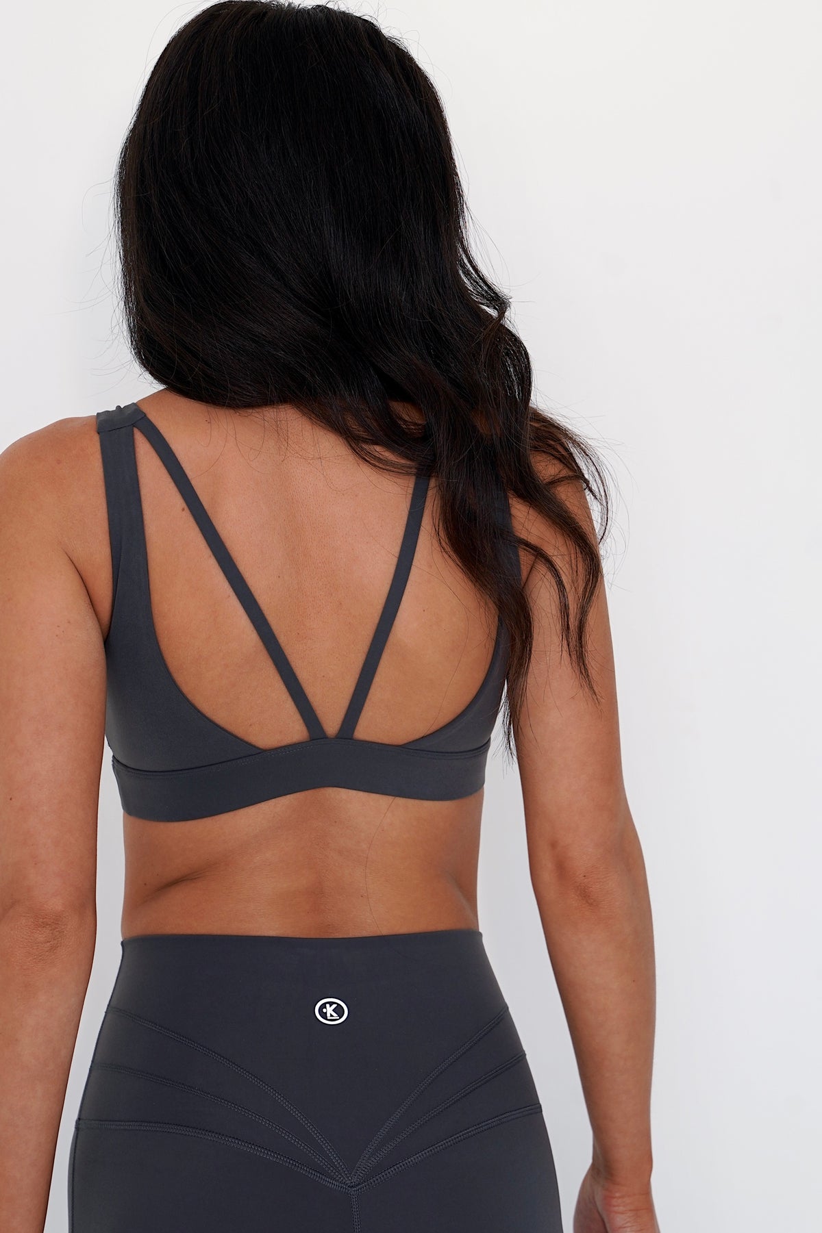 I am Beautifully Radiant Quick Dry Dark Gray Sports Bra 5