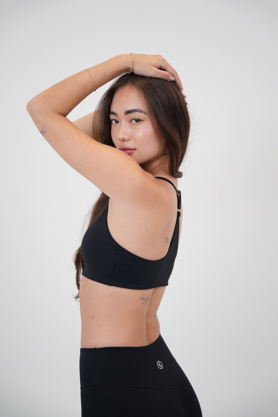 I Live in Luxury Black Sports Bra 3