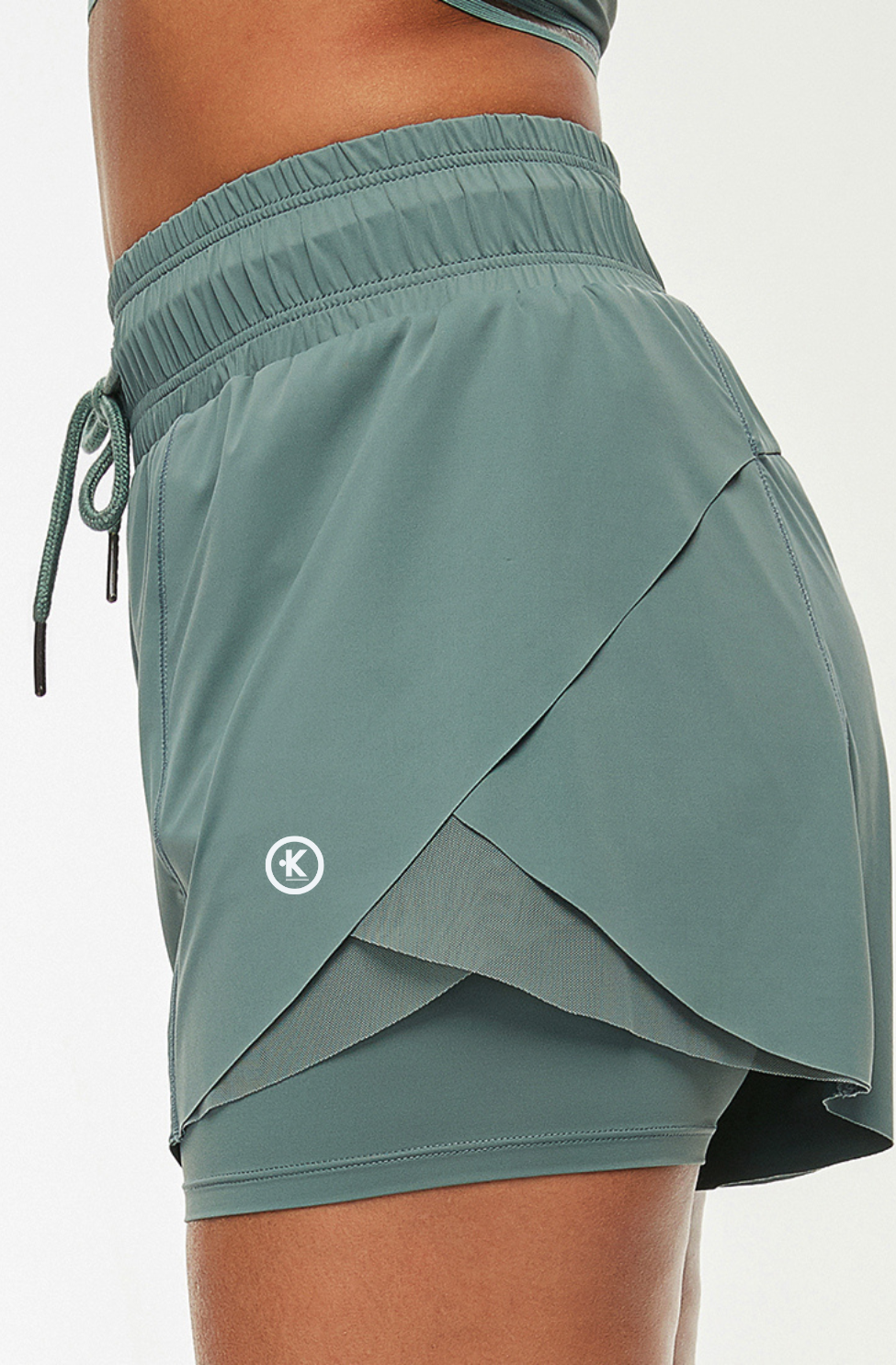 I Have Hope Mesh Trim Running Short in Green 3