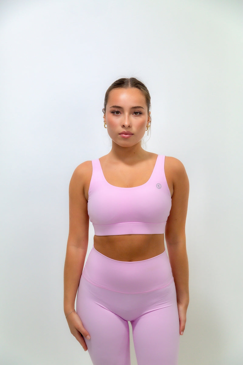 I am Beautifully Radiant Quick Dry Light Pink Sports Bra