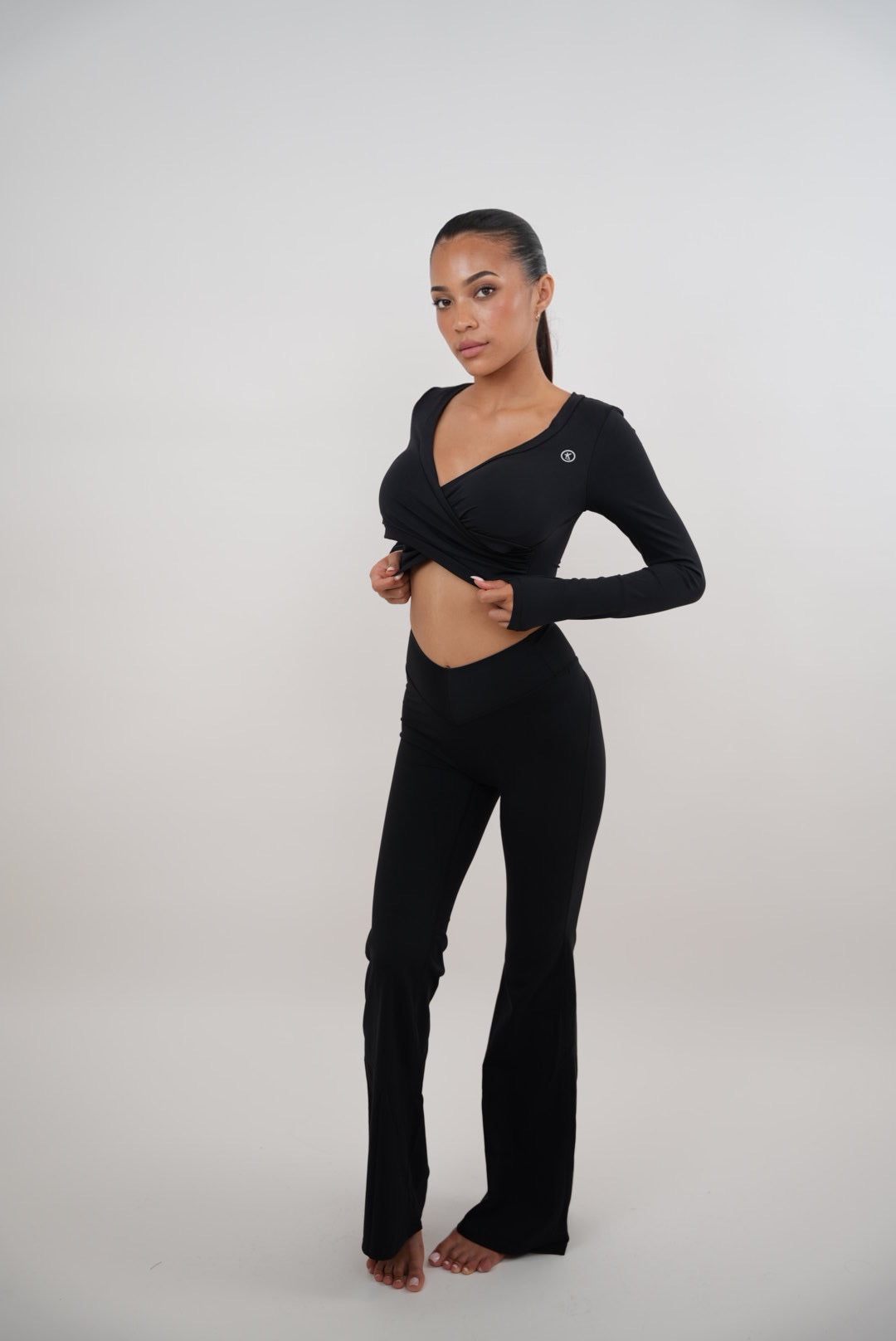 I Am Present Black Stretch Flare Legging 7