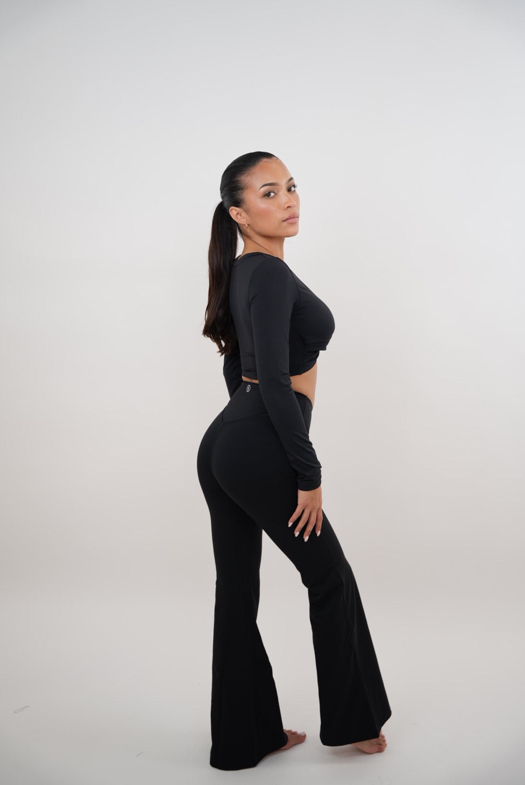 I Am Present Black Stretch Flare Legging 10
