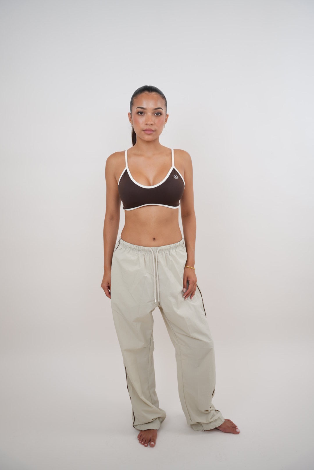 I Accept Change with Grace Beige Versatile Relaxed Fit Pant 3