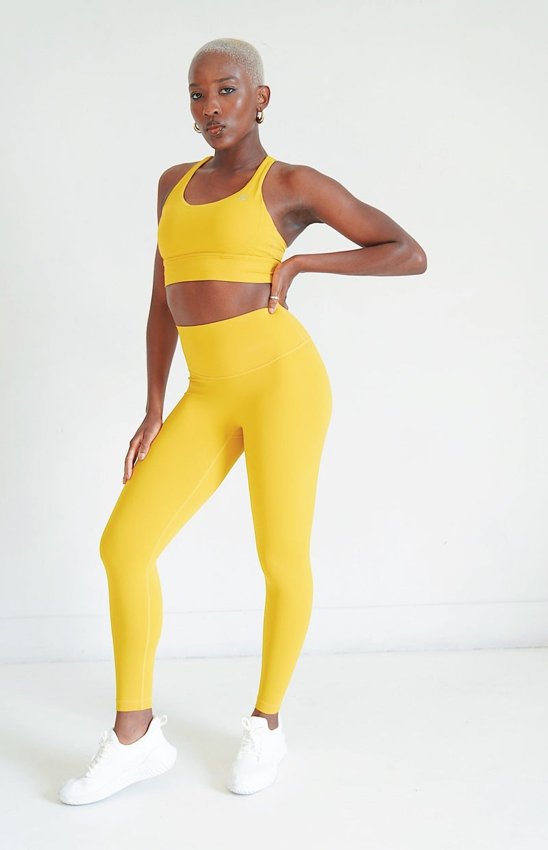 I Am Compassionate Quick-Dry Butter Yellow Legging alt