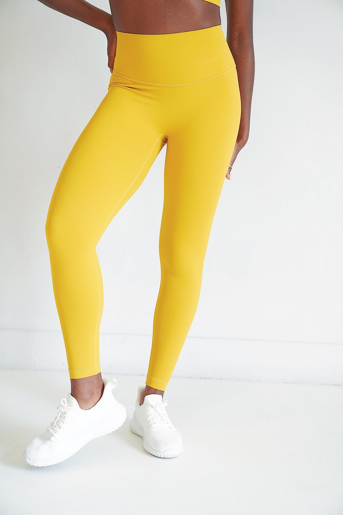 I Am Compassionate Quick-Dry Butter Yellow Legging 1