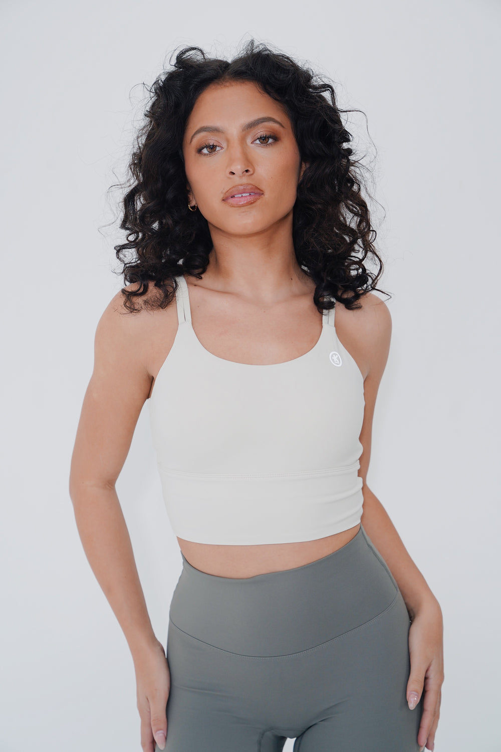 I Am Confident White Cropped Tank 3