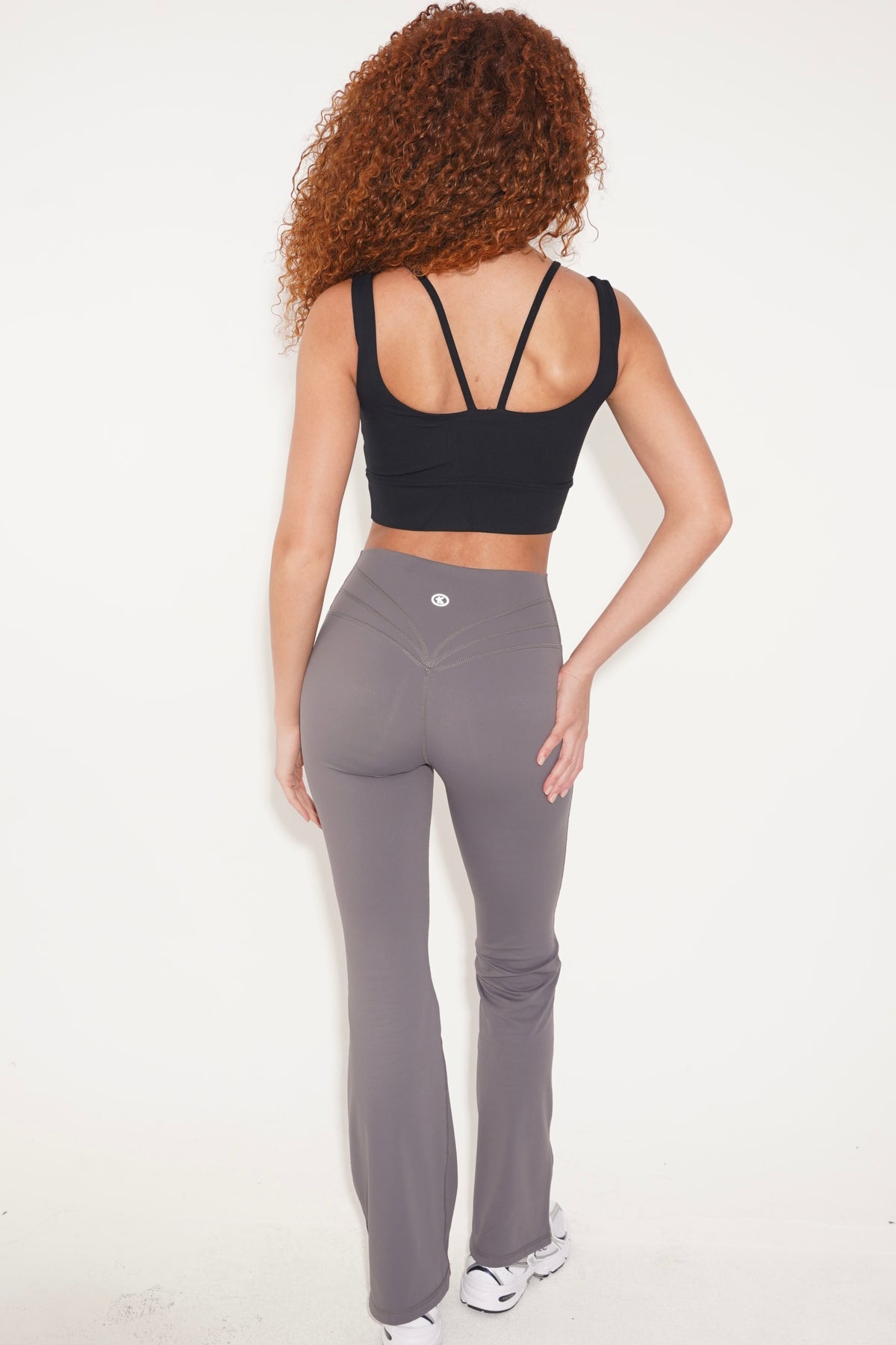 I Create Harmony Grey Flare Yoga Pant 1