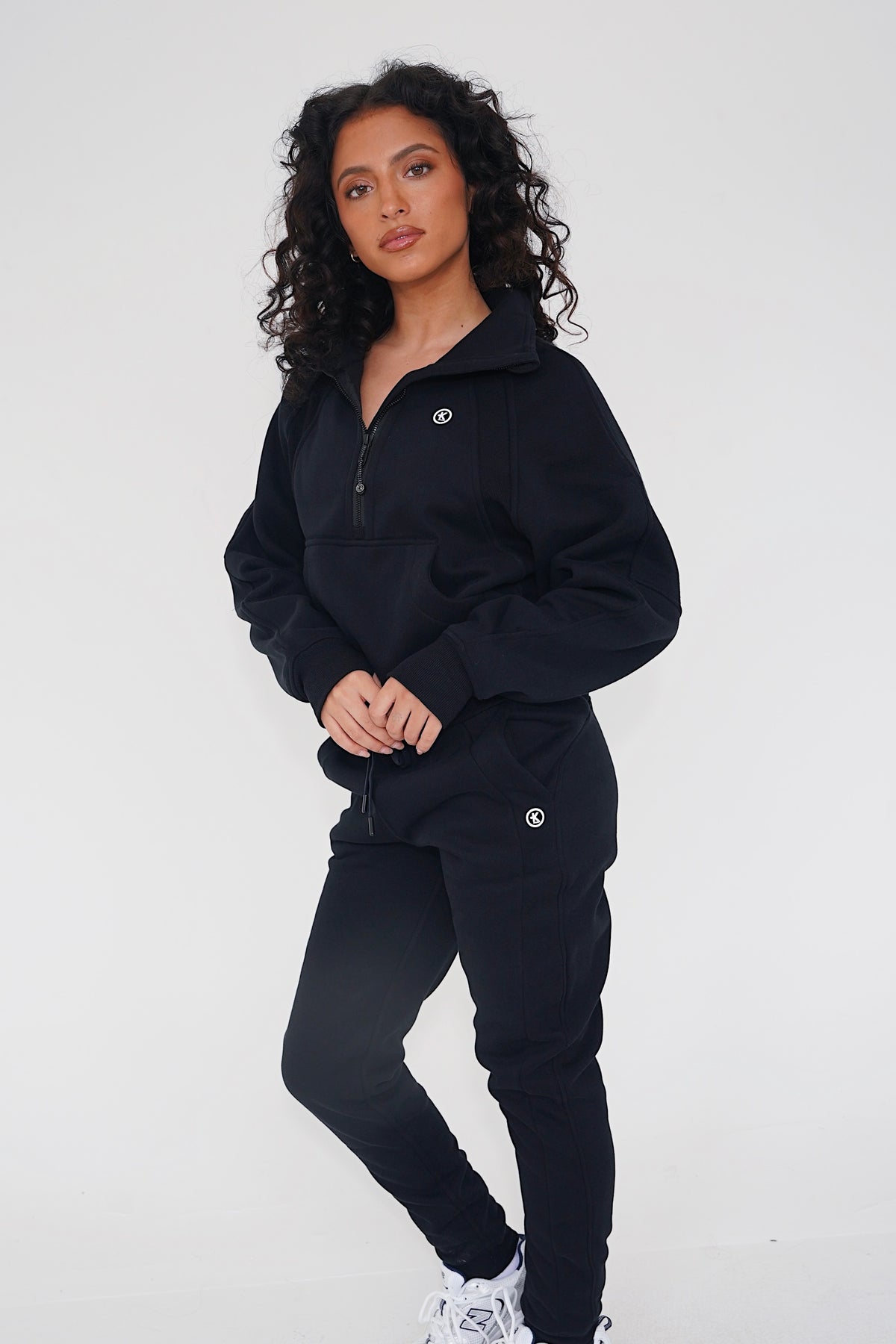 I Make Good Decisions Drawstring Warm Plush Black Jogger Sweatpants 4