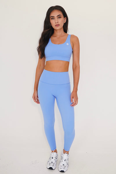 I am Beautifully Radiant Quick Dry Light Blue Yoga Legging