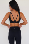 I am Beautifully Radiant Quick Dry Black Sports Bra