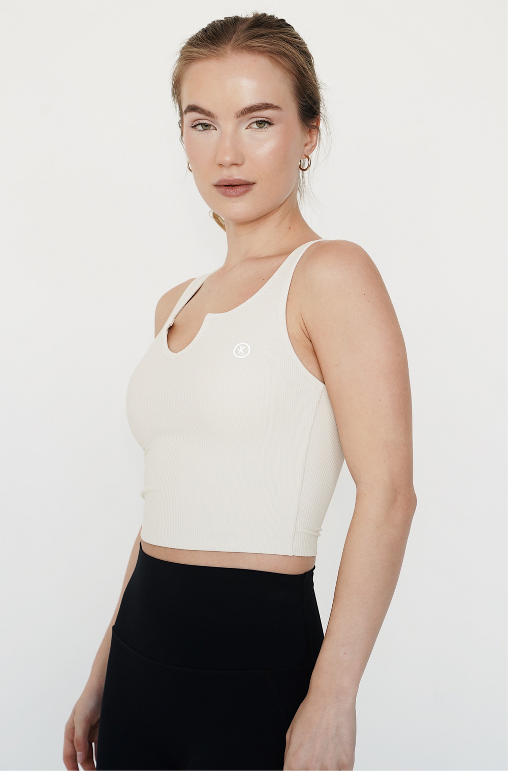I Am Self Love Ribbed Quick-Dry Butter Ivory Tank 1