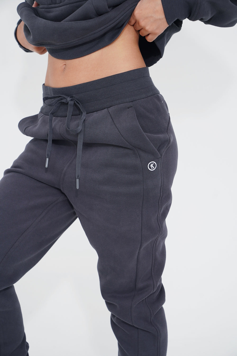I Make Good Decisions Drawstring Warm Plush Graphite Ash Jogger Sweatpants 5