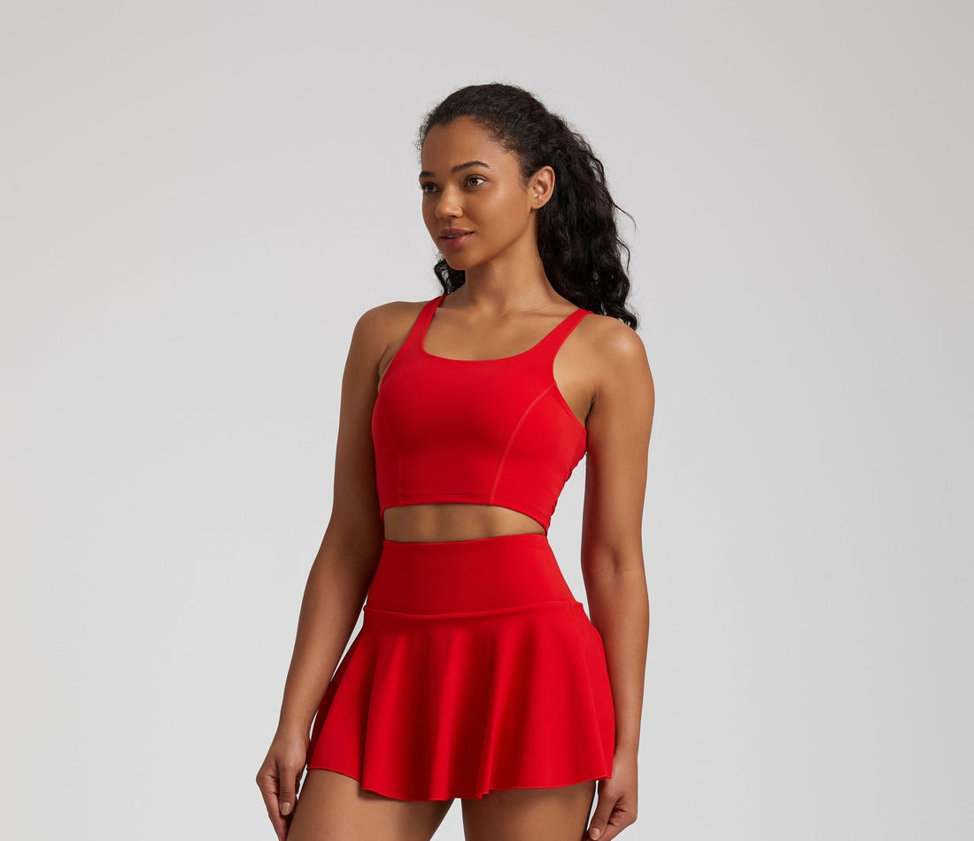 My Heart Is Pure Quick-Dry Butter Red Tennis Skort