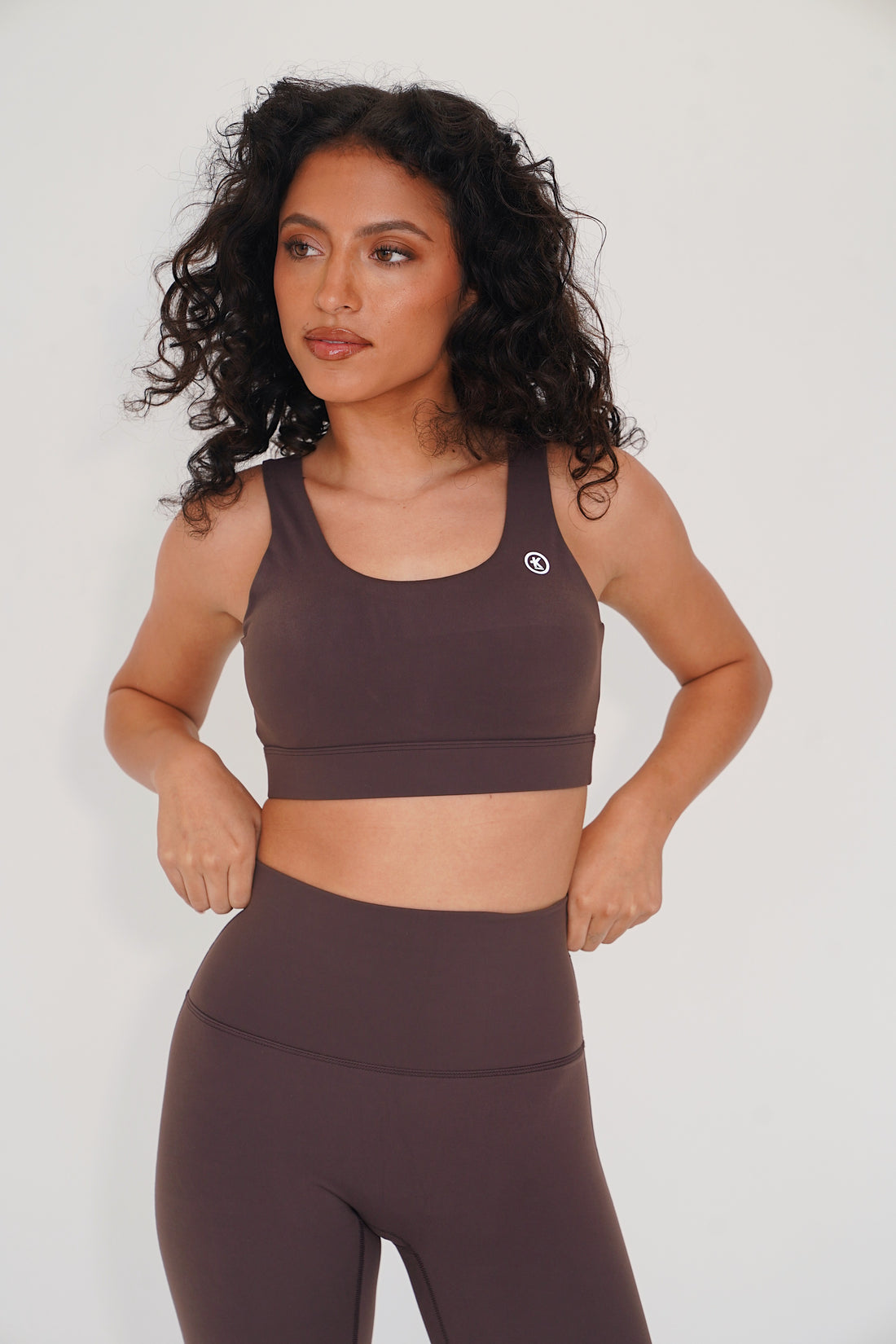 I am Beautifully Radiant Quick Dry Coffee Sports Bra