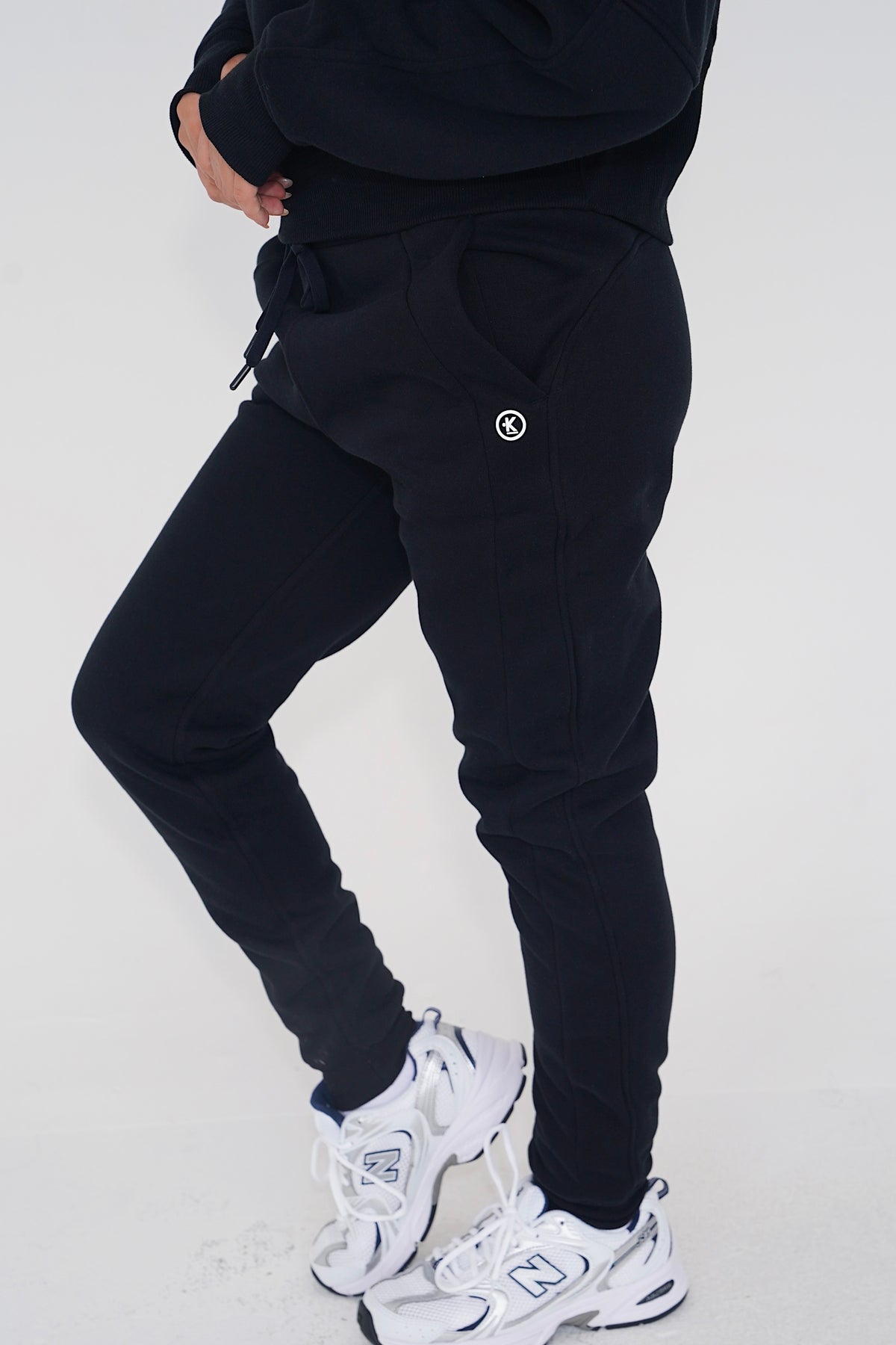 I Make Good Decisions Drawstring Warm Plush Black Jogger Sweatpants 1