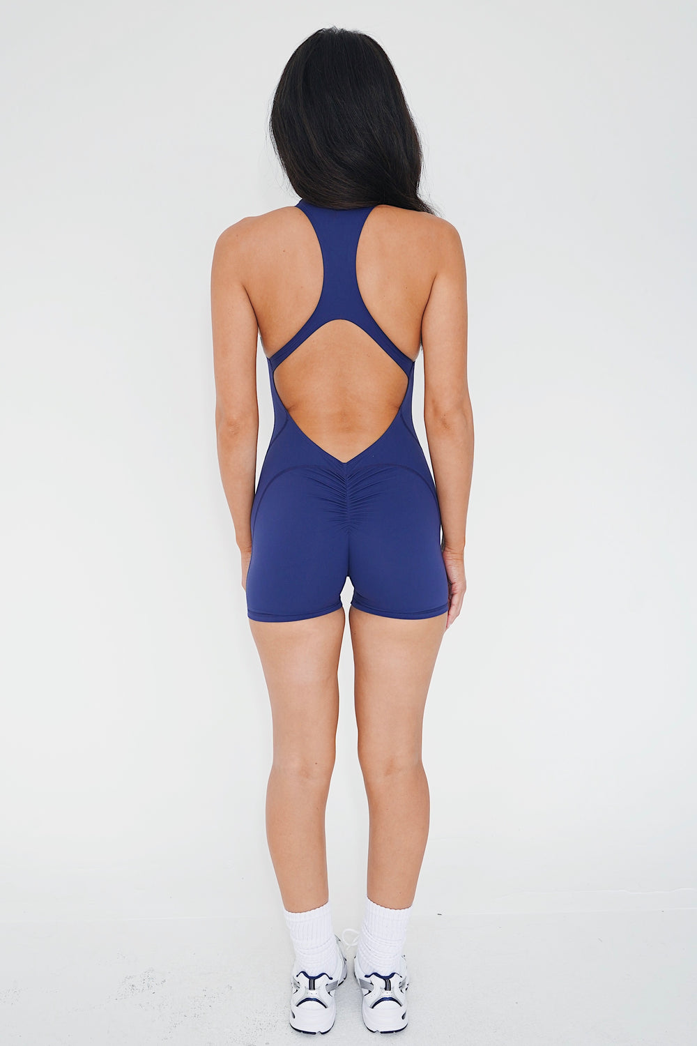 I am Limitless Zipper Bodysuit in Navy 5