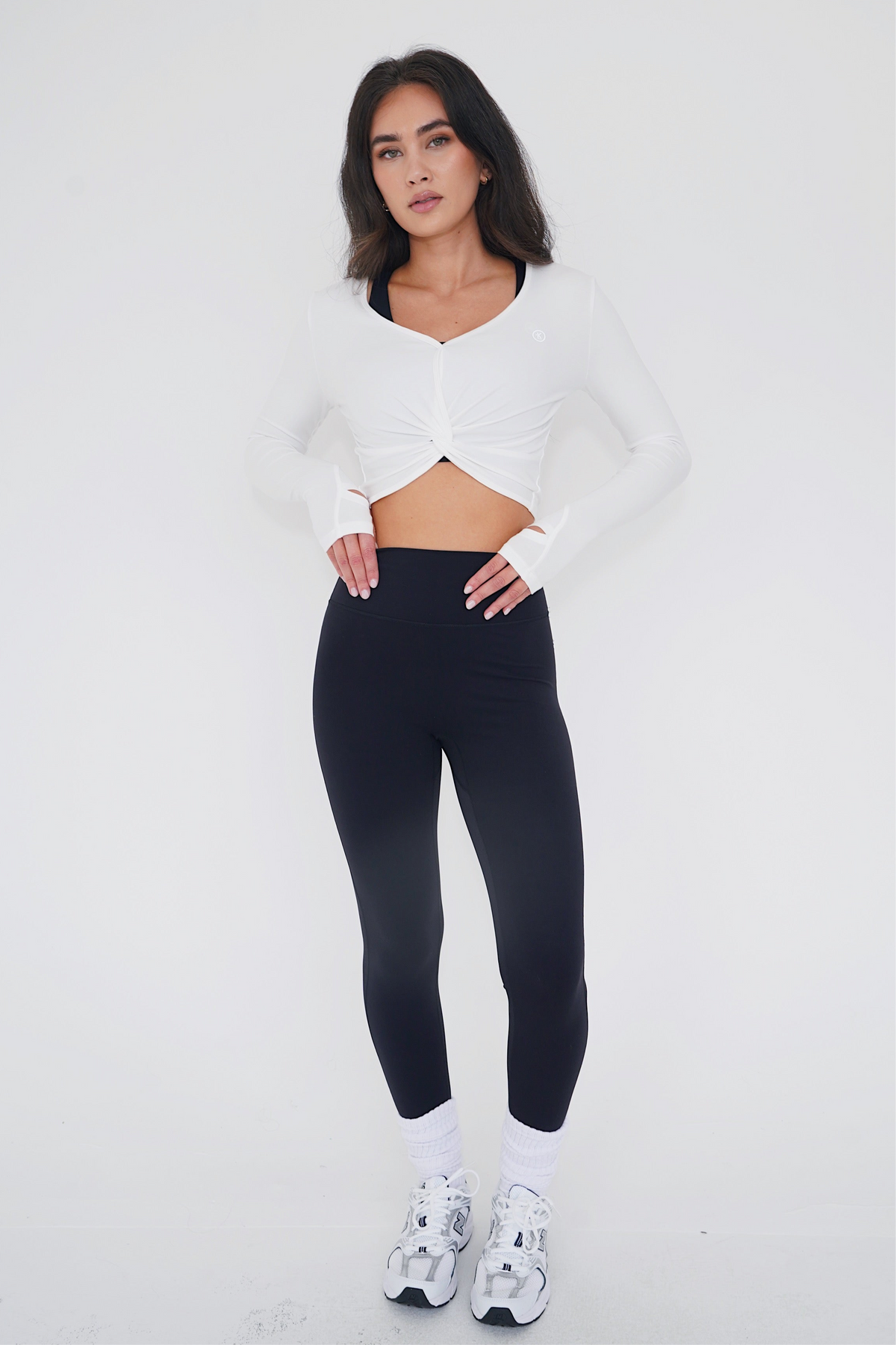 I Release Doubt Buttery Soft White Long Sleeve Crop Top 10