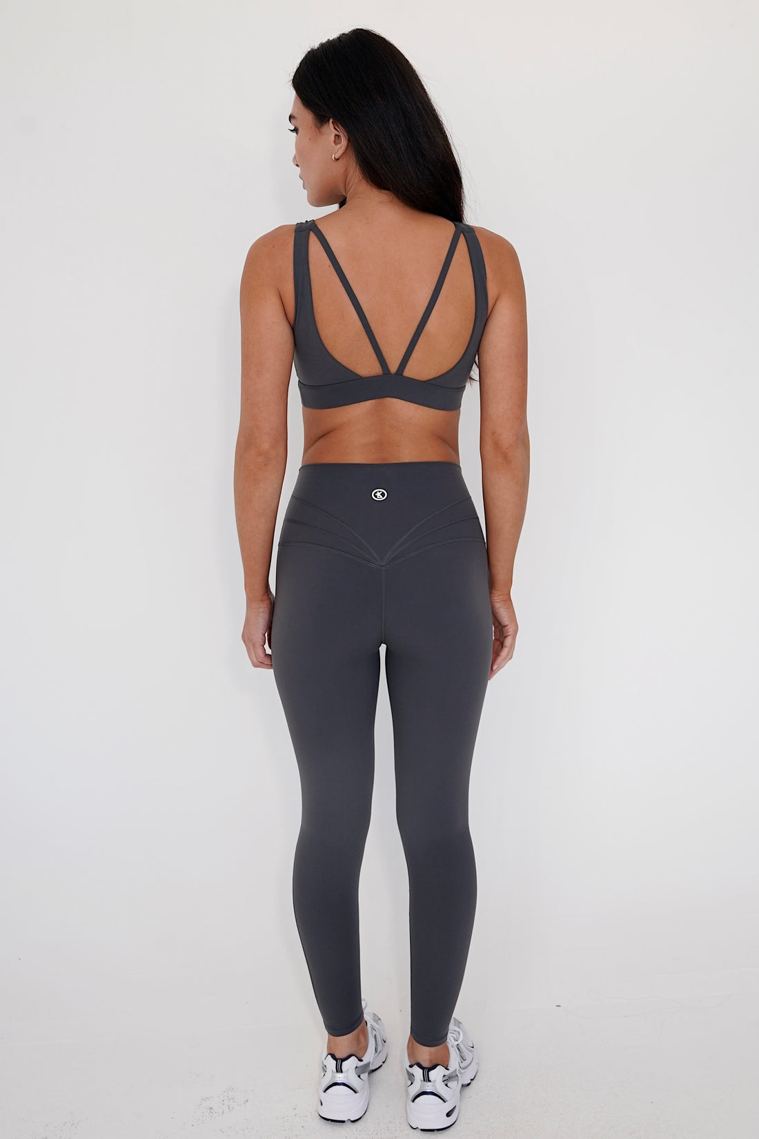 I am Beautifully Radiant Quick Dry Dark Gray Sports Bra