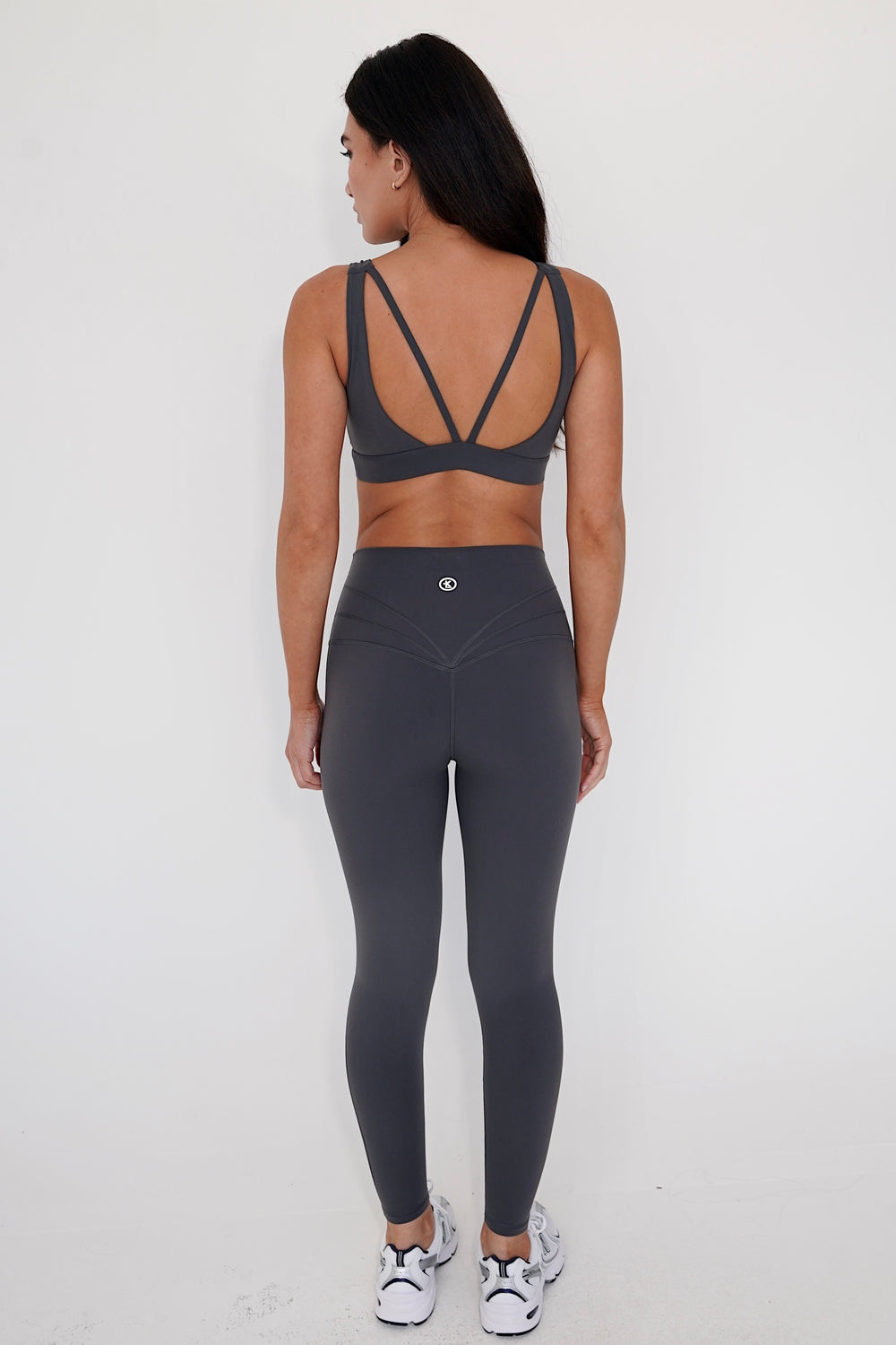 I am Beautifully Radiant Quick Dry Dark Gray Sports Bra 7