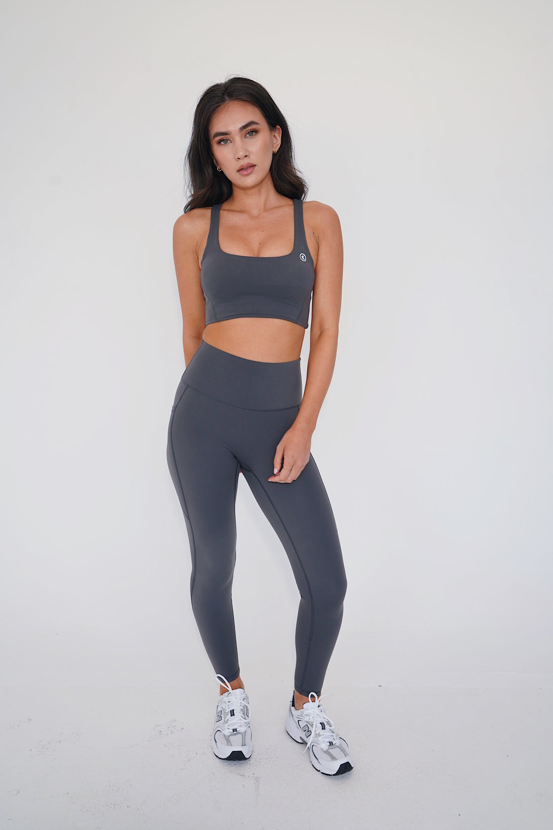 The More I Give, The More I Receive Calming Gray Comfort Stretch Sports Bra