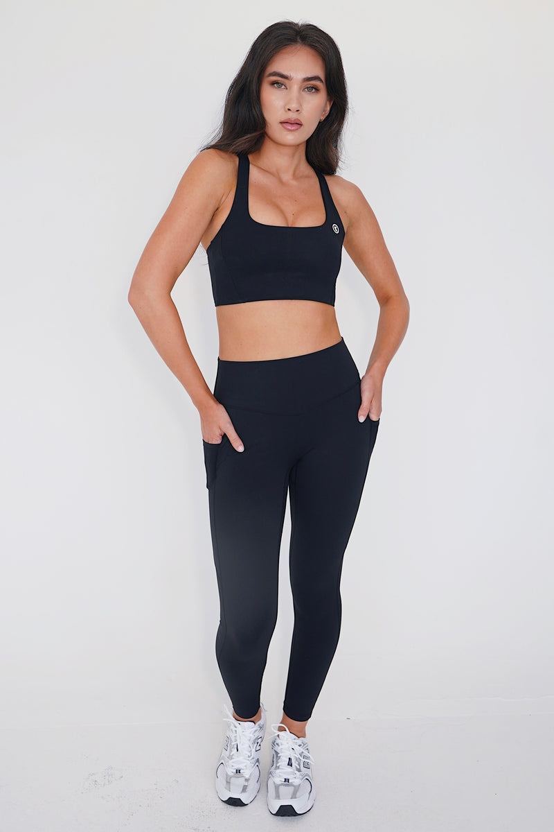 The More I Give, The More I Receive Essential Black Legging